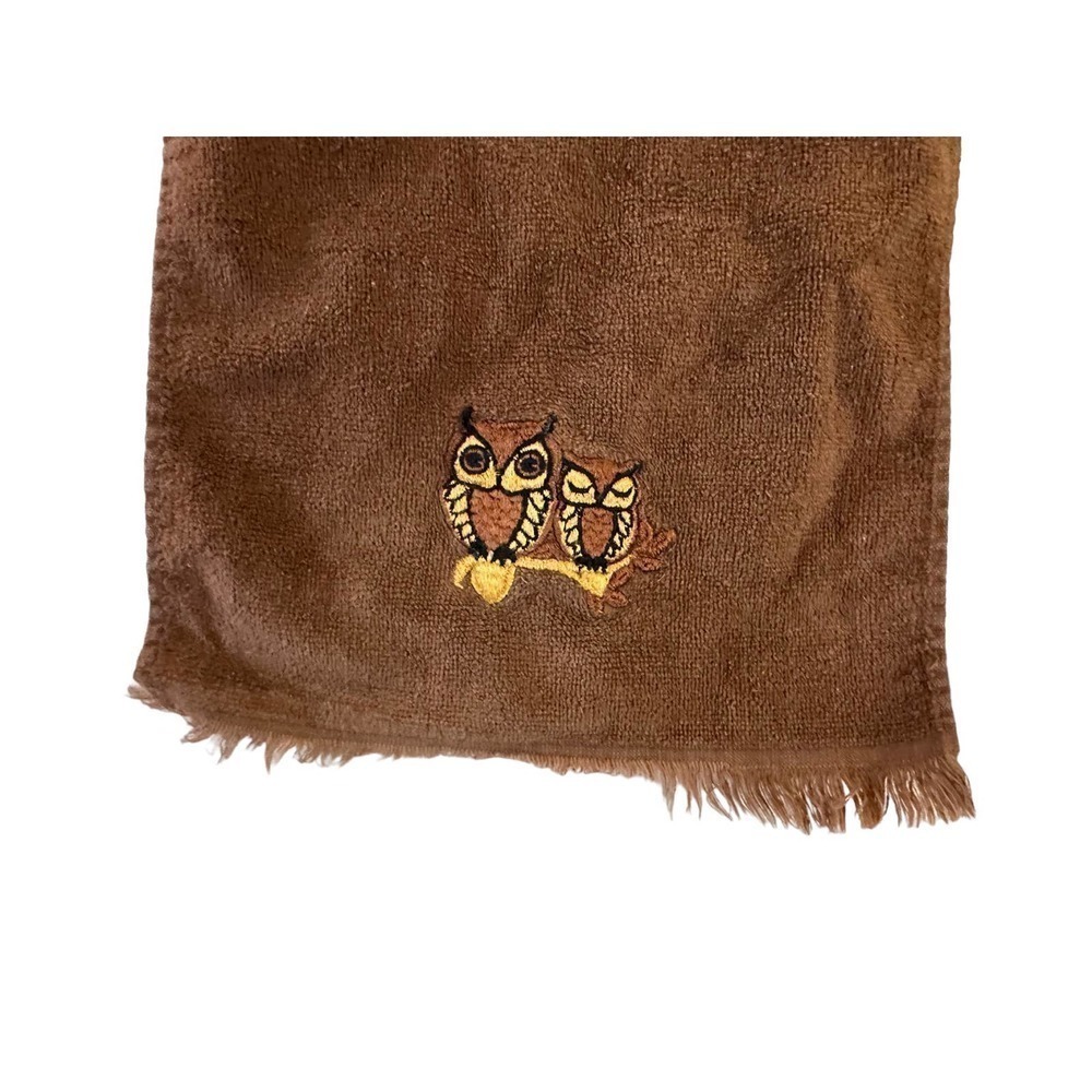 VINTAGE brown owl fingertip towel